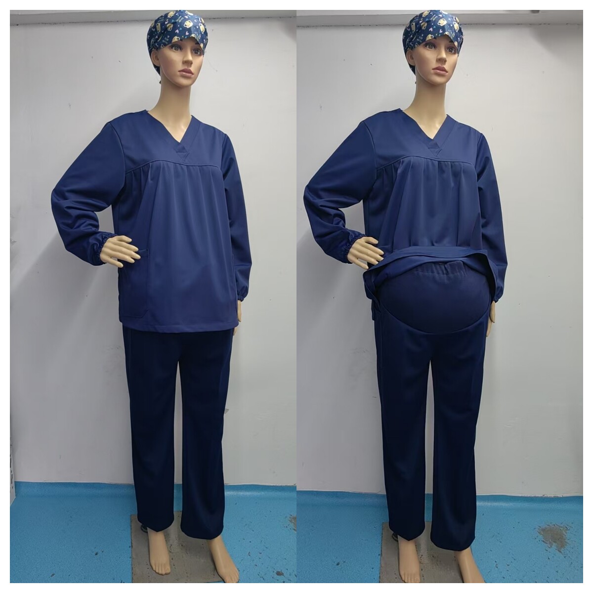 弹力托腹裤护士孕妇裤手术室手术衣医护刷手服女短袖速干医生服 — 7