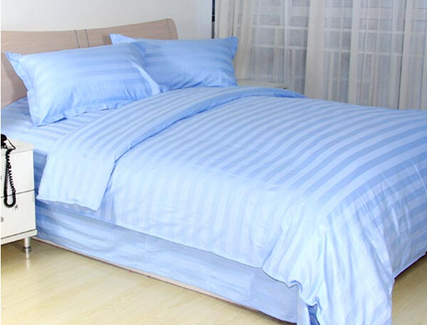 Hospital medical bed bedding Three sets of medical beds pure cotton white powder blue section linen quilt cover pillowcase full cotton
