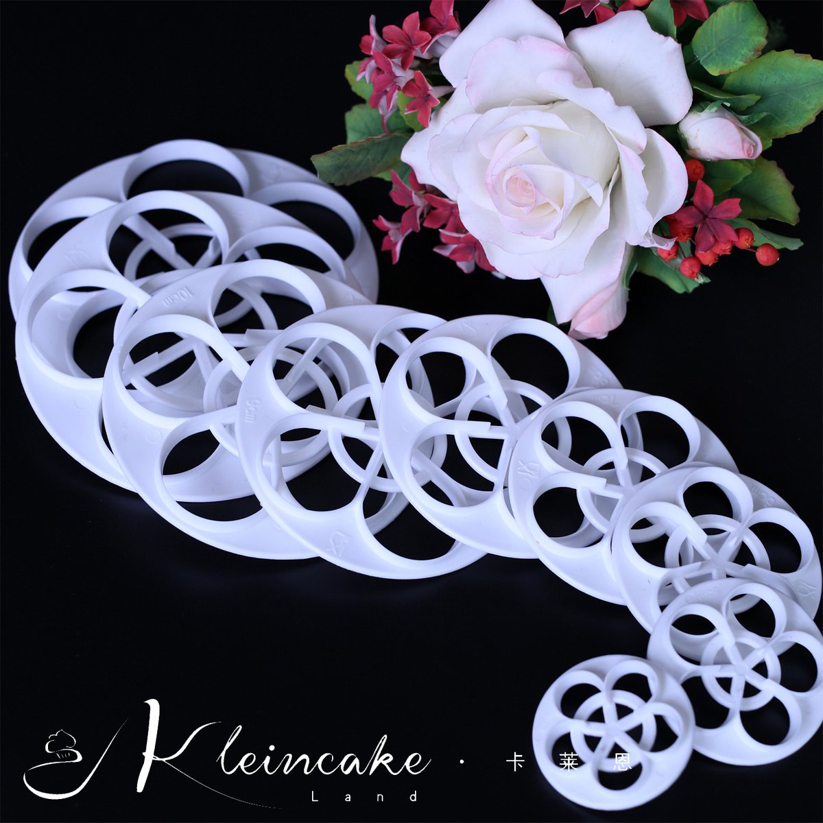 Turn Sugar Cake Rose Floral Flower Flower Knife Molds Oosin Petal Cut mold Inform sugar flower molds