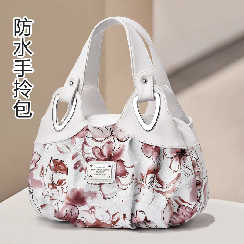 Chinese Style Women's Bag 2026 New Soft Leather Middle-Aged Women's Bag Color-Blocking Handbag Tote Bag for Going Out Mom's Leather Bag Chinese Style Women's Bag 2026 New Soft Leather Middle-Aged Women's Bag Color-Blocking Handbag Tote Bag for Going Out Mom's Leather Bag