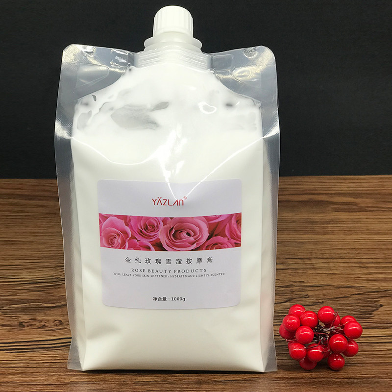 Beauty salon exclusive whole body facial face hydration 1000g through meridian Yazilan rose massage cream cream