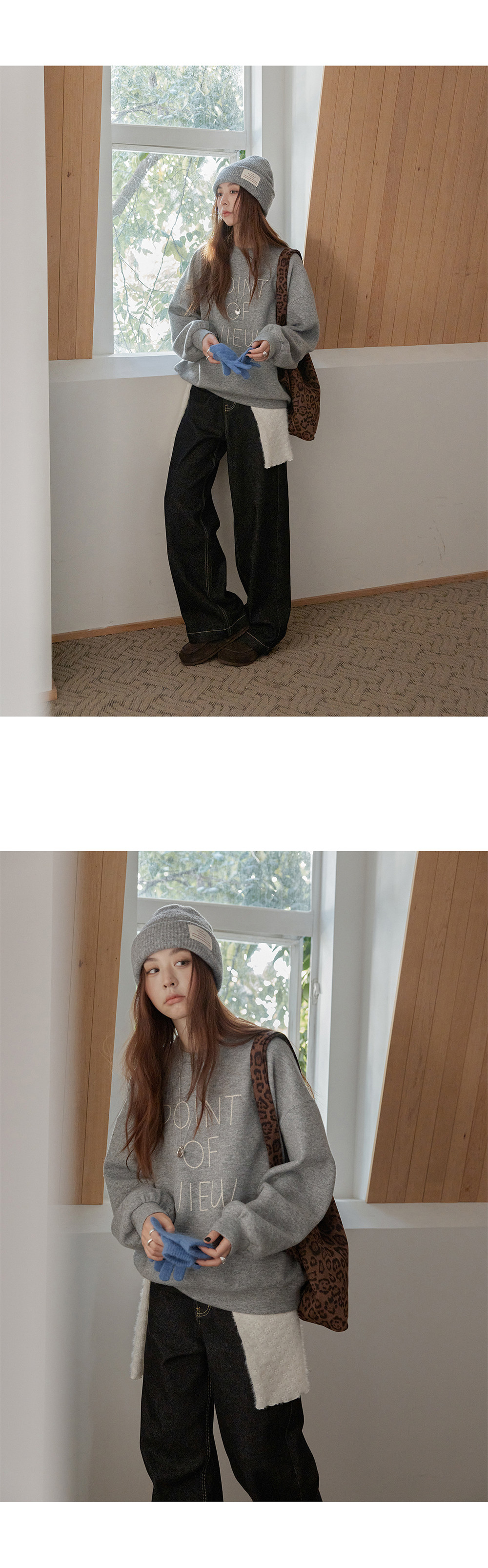 VNOOK толстовка с контрастной вышивкой букв женская зимняя утепленная свободная корейский стиль с капюшоном