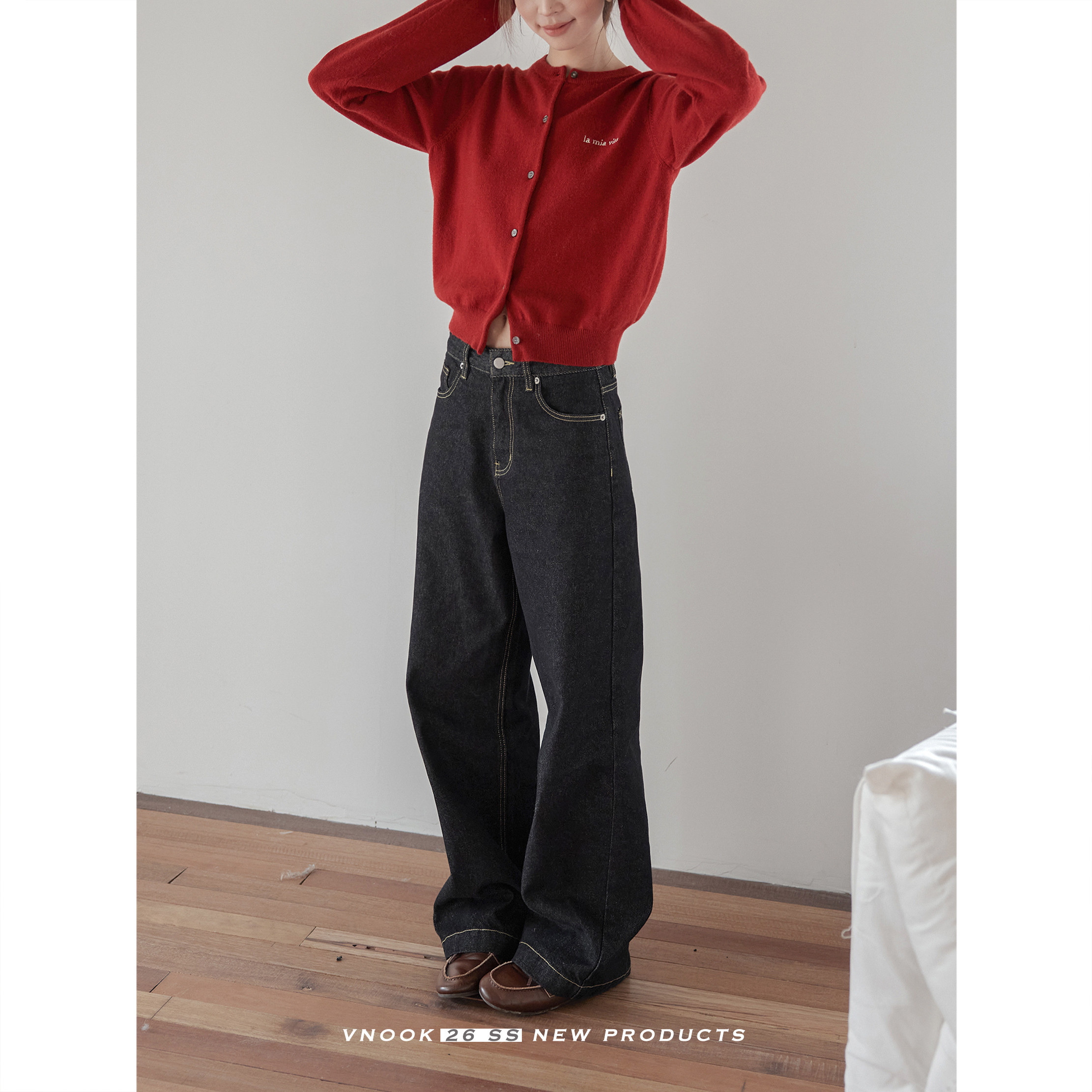 VNOOK толстовка с контрастной вышивкой букв женская зимняя утепленная свободная корейский стиль с капюшоном