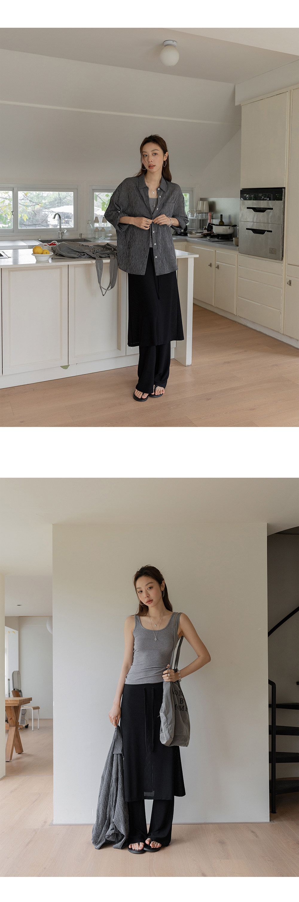 VNOOK черные широкие брюки-юбка с кулиской для женщин в стиле casual с драпировкой и стройнящим эффектом