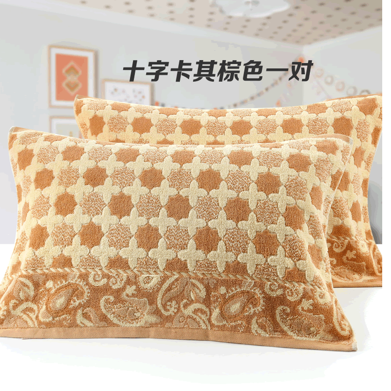 Ưu đãi đặc biệt khăn bông cặp đôi bông lớn châu Âu đôi lớn dành cho người lớn màu đỏ cao cấp chính hãng bốn mùa giải phóng mặt bằng khăn gối khăn bông gối