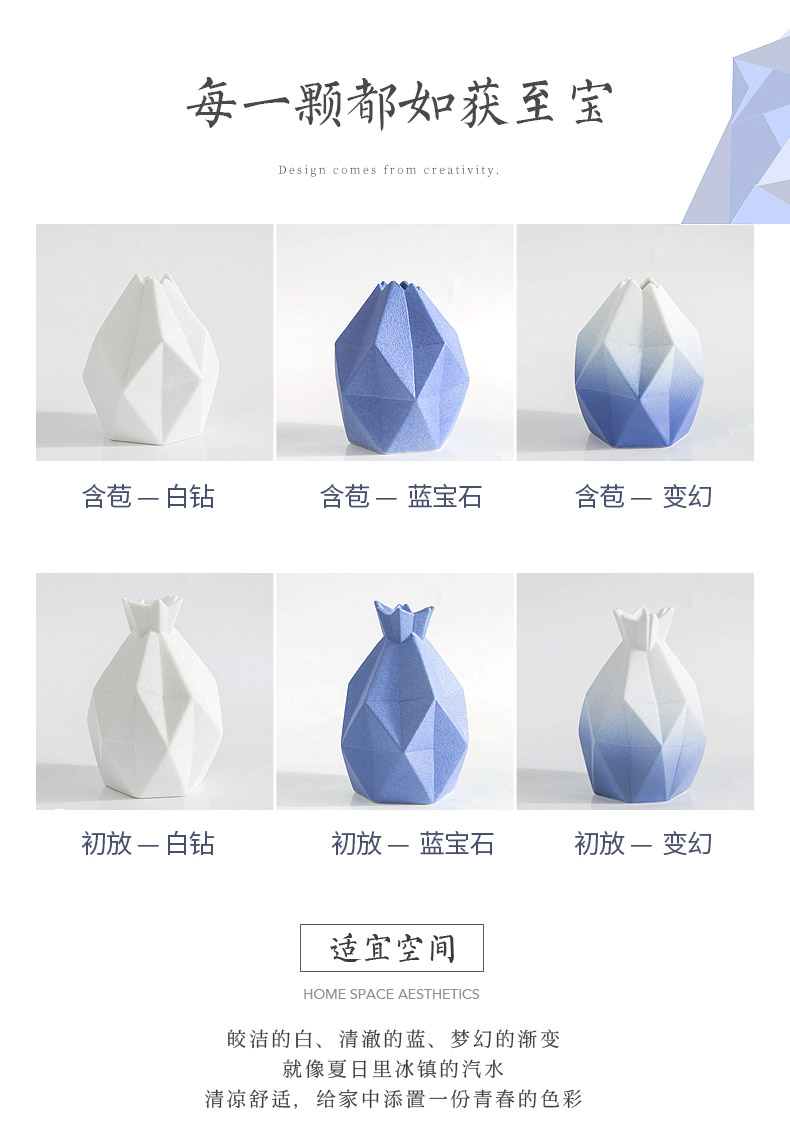 "Put in the early days of yi ceramic vase furnishing articles ornaments desktop creative flower arranging contracted and I sitting room small and pure and fresh