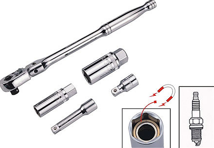 Taiwan TJG Automotive Engine Maintenance Tool A1423 3 8 Mars plug sleeve group (epimagnetic)