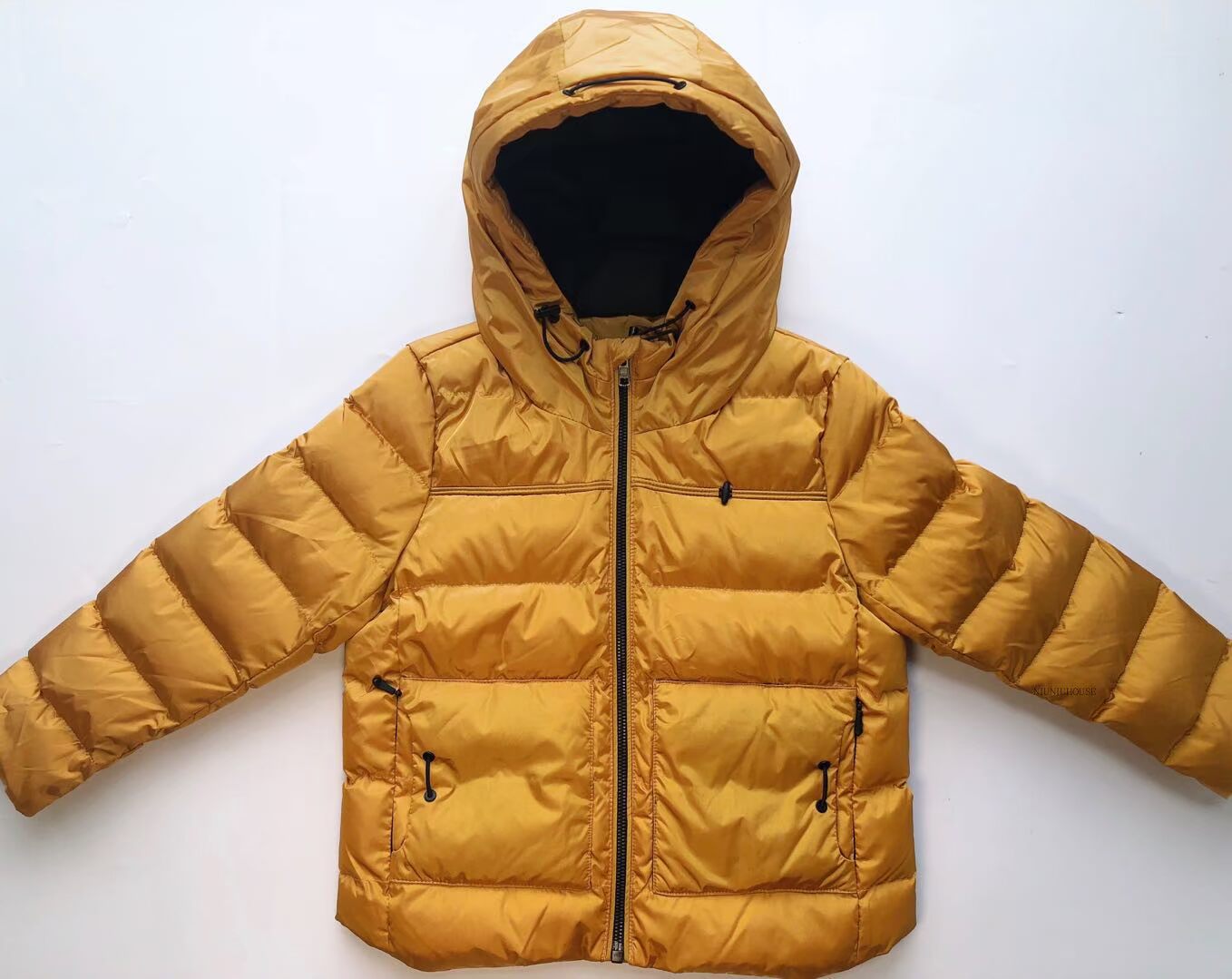 [NHÀ NIUNIU] Áo khoác cotton màu vàng sáng nhất trong đám đông Trung tính áo phao bé gái