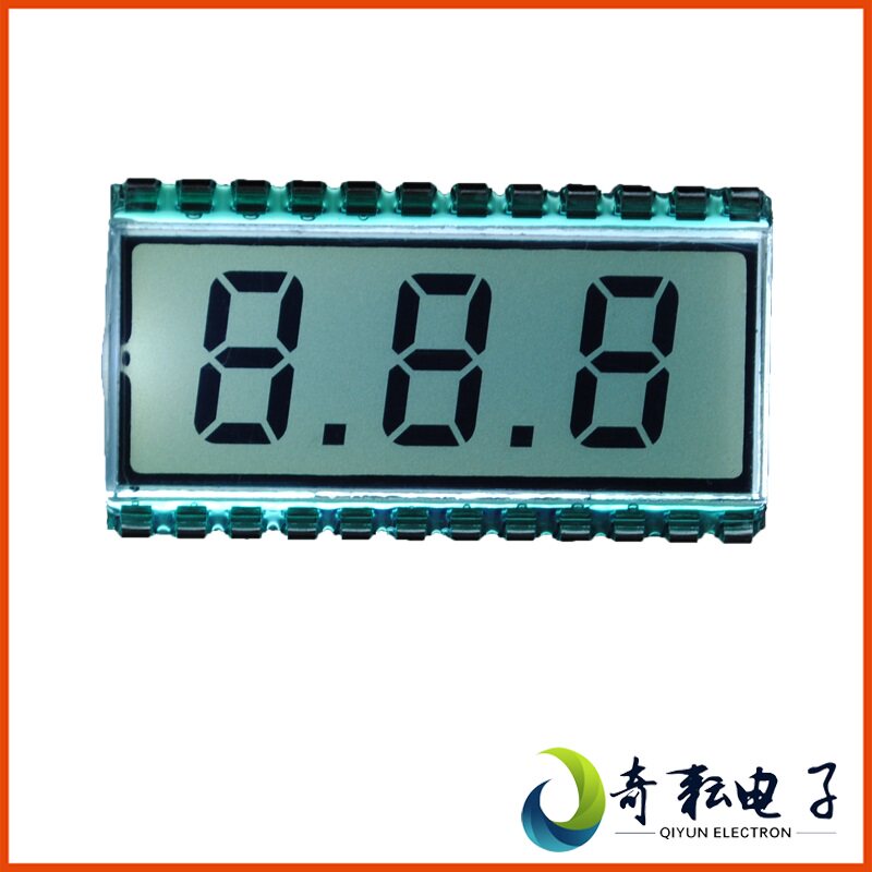 Dalian Qiyun ultra-wide temperature 3-digit 8-word pen segment LCD LCD screen Glass segment code LCD screen EDS812