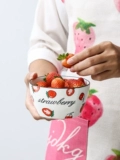 Северная сеть красные фрукты творческая керамика миска рис рис маленькая миска десерт салат -миска мороженое мороженое дома Расположение