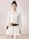 Elegant White Shirt Dress for Women, Waist-Cinching, with a Turn-Down Collar, New Trendy Style for Summer 2026