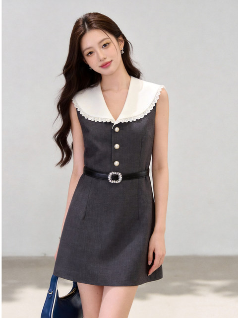 Age-Reducing, Powerful Aura Dress, Sleeveless Lapel, Light Luxury and Elegant Style, Unique and Beautiful Dress for Summer 2026