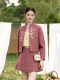 Beautiful Suits for Important Occasions, Chinese-Style Beaded Red Outfits for Socialites, High-End Chanel-Style Winter Wear, Complete with an Entire Set of High-End Accessories