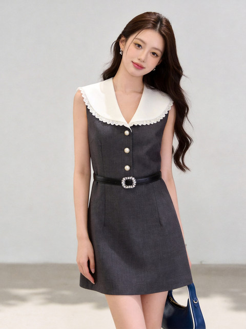 Age-Reducing, Powerful Aura Dress, Sleeveless Lapel, Light Luxury and Elegant Style, Unique and Beautiful Dress for Summer 2026