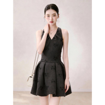 High-End, Elegant, Classy V-Neck Sleeveless Dress, Stylish Hepburn Style, Unique and Beautiful Dress for Summer 2026