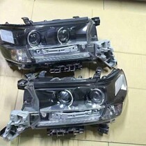 16 Land Cruiser headlights with high black background with LED and running water assembly
