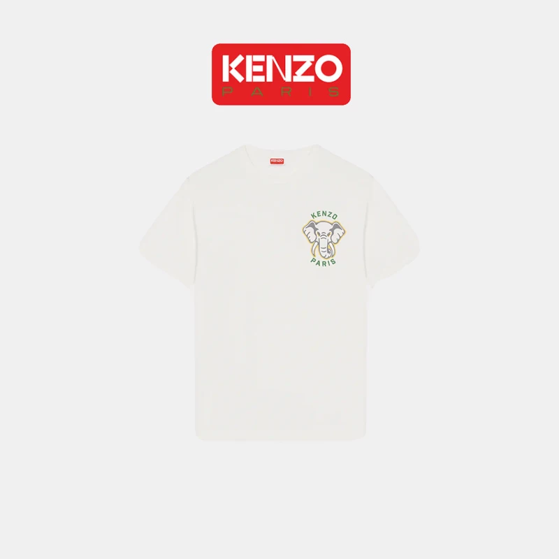 KENZO Kenzo, летняя футболка для мужчин и женщин с круглым воротом, принтом