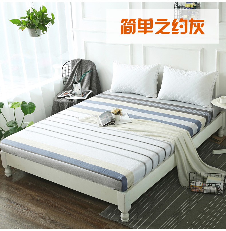 giường Cartoon bông Li 0.8 / 0.9 / 1.2 / 1,35 / 1,5 / 1.8x1.9x2.2 pad mỏng màu nâu của một mùa xuân duy nhất và khăn trải giường - Trang bị Covers Mua ga phủ giường