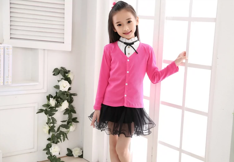 Trẻ em 3 áo khoác 2018 new 4 điều hòa không khí phù hợp với 5 trẻ em nhỏ của quần áo bé cardigan 6 chàng trai dệt kim bông cô gái phần mỏng ao khoac tre em