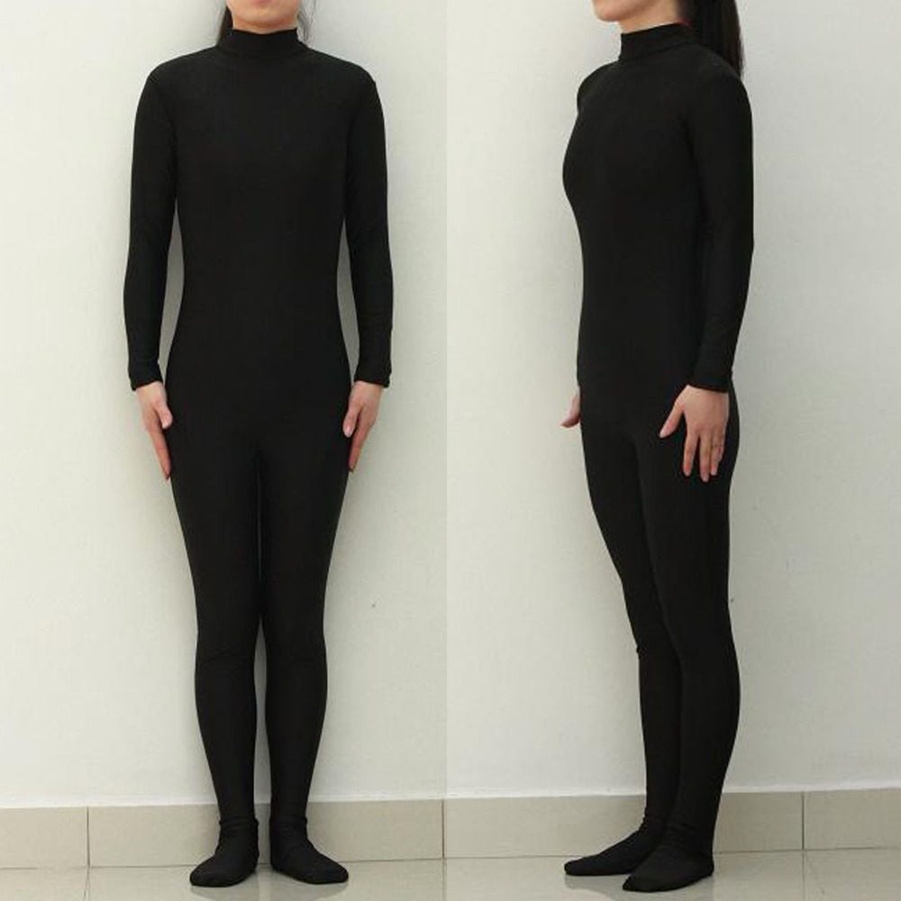 Bodysuit Black Lycra Jumpsuit Cosplay Half Pack Stage Bodysuit Thin Stretch Zentai