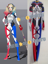 Overwatch d va Suicide Squad X task force clown girl Hallie Quinn cosplay tights