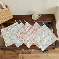 2024 Korea ins Baby Small Square Towel Children's Bath Towel Kindergarten Handkerchief Baby Burp Cloth Cute