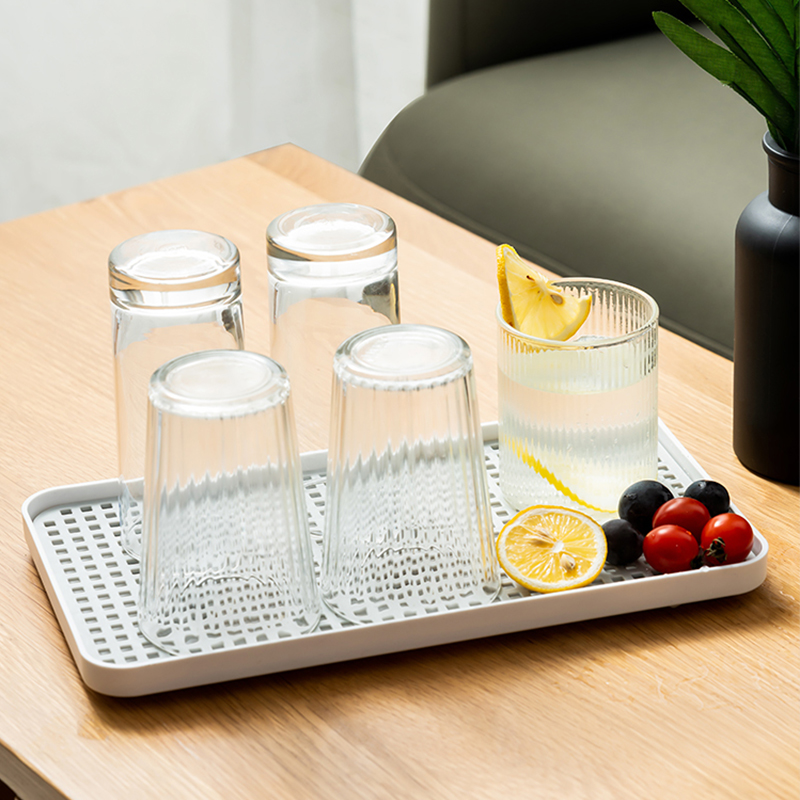 Water cup frame asphalt plate household desktop coffee cup double pallet shelf kitchen tableware to collect asphalt frame