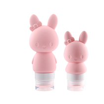 Cute cartoon silicone bottle portable cosmetic bottle shampoo shower gel travel empty bottle