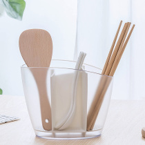 Simple household chopstick tube Plastic fork spoon holder Creative kitchen chopstick cage tableware bucket Chopstick bucket drain chopstick box