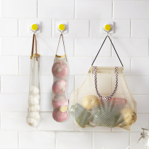 Breathable fruit and vegetable storage mesh bag wall hanging garlic onion hanging bag kitchen to put garlic and ginger multifunctional storage bag