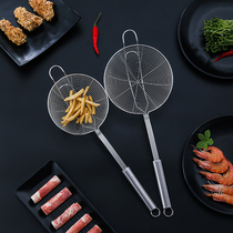 304 stainless steel leaking spoon long handle deep-frying filter screen size Number home Kitchen Scoop dumplings Boiled Water Hedge
