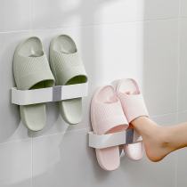 Bathroom slippers rack free of punching walls Hanging toilet drain washroom door rear shoes Shoes Containing devinator shelve