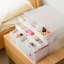 Desktop drawer storage cabinet Stationery storage box Office grid box Transparent matte hand account tape finishing cabinet