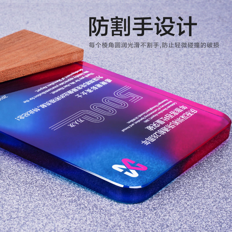 Real River Crystal Trophy Custom Color UV Technology Dazzling Annual Conference Wooden Authorized Card Creative Crystal Medal Set