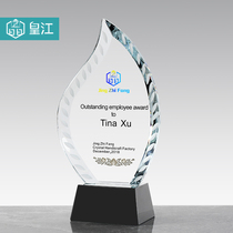 Crystal Medals Custom Trophies Making Torches Trophy High-end Memorabilia Delivery Customers Excellent Employees Honor Medals