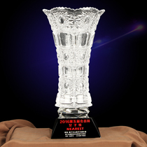 Golf trophy vase trophy with a hole in the hole to commemorate the high-end recent hole trophy Crystal customisation
