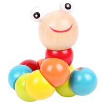 Baby wooden early intelligence toys 0-1 years old 0-6-12 months baby grasping and grasping practice rattle toy educational