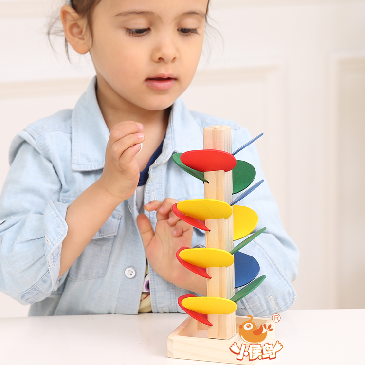 Children's wooden color disassembly ball toys leaf tower toys toys Kindergarten puzzle assembly building blocks