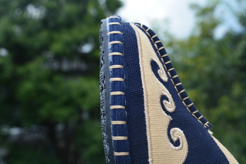 Giày đế xuồng kiểu Trung Quốc nam làm bằng tay giày đế thấp cắt cao su đế giày may gai retro thiền thiền Kung Fu giày thường - Giày thấp giày thể thao nam chính hãng