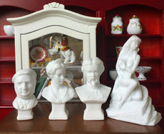 3D модель члена маятник 德国品牌reutterporzellan娃屋6分/12分陶瓷头像摆件/茜茜皇后
