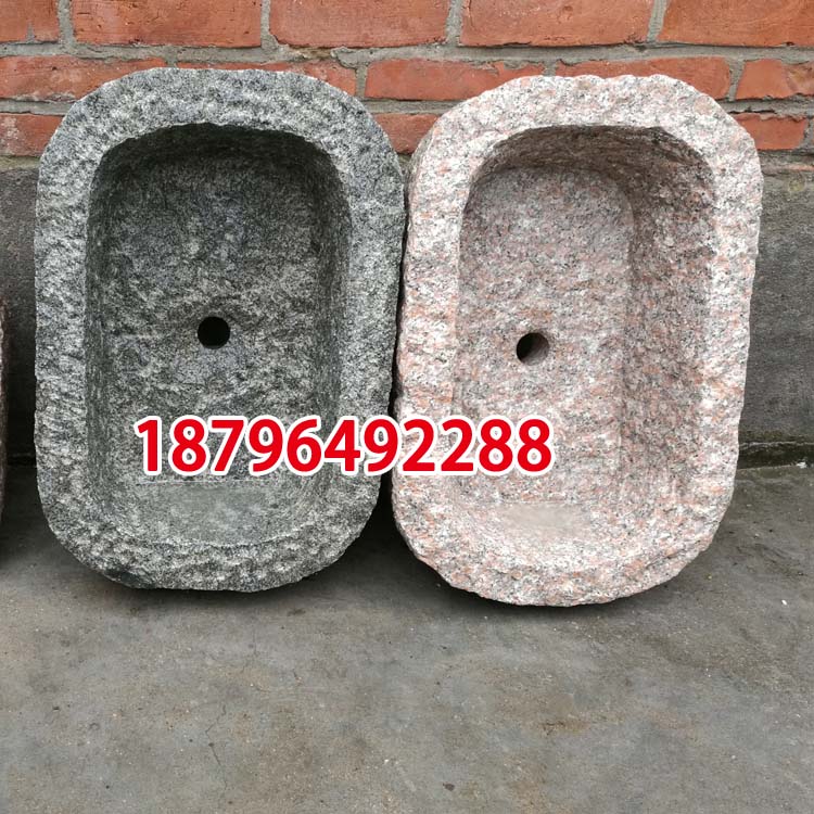 Stone basin Mop pool Stone plant pot Sink sink Old stone trough Sink Fish tank Pier cloth pool Old stone grinding plate