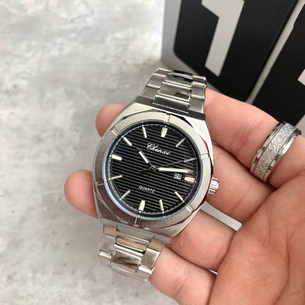 Cool Octagonal Watch Outdoor Special Forces Personalized Waterproof Glow Steel Band Sports Square Men's Fashion_voghion.com