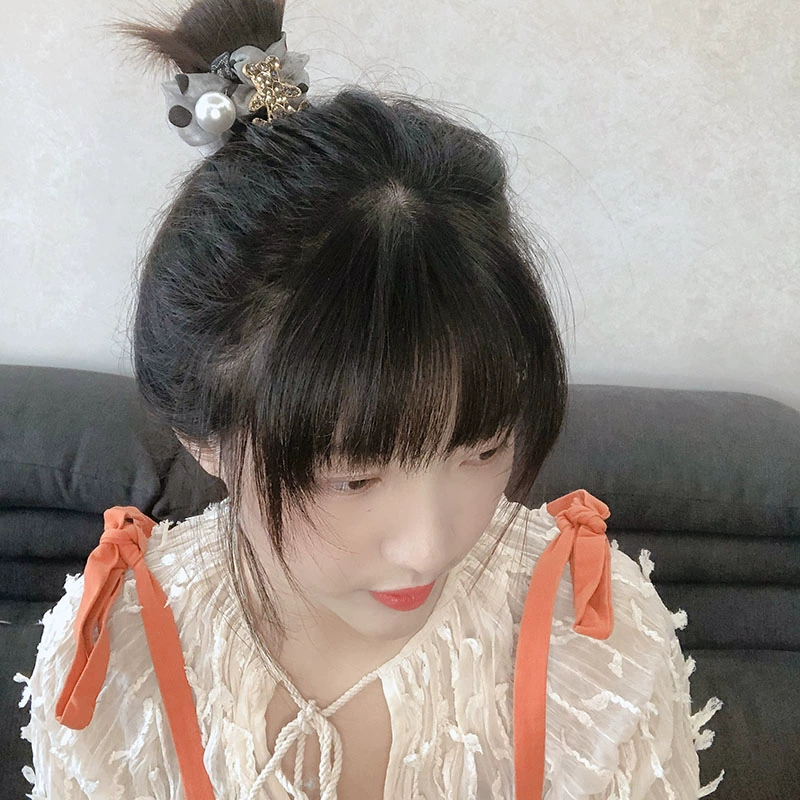 Hàn Quốc Dongdaemun Polka dot gấu đầy kim sa siêu đèn flash vòng tóc buộc tóc băng cao su đầu dây phụ kiện tóc mũ khí chất - Phụ kiện tóc