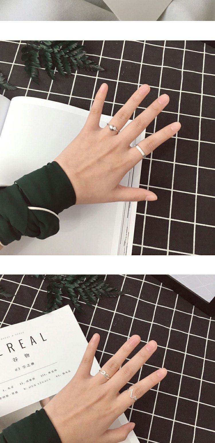 Niche thiết kế mạng đỏ phong cách Nhật Bản cặp đôi sang trọng sterling bạc nhẫn nữ Nhật Bản và sinh viên hipster Hàn Quốc lắc giọng bạn gái mẫu nhẫn nam đẹp 2020