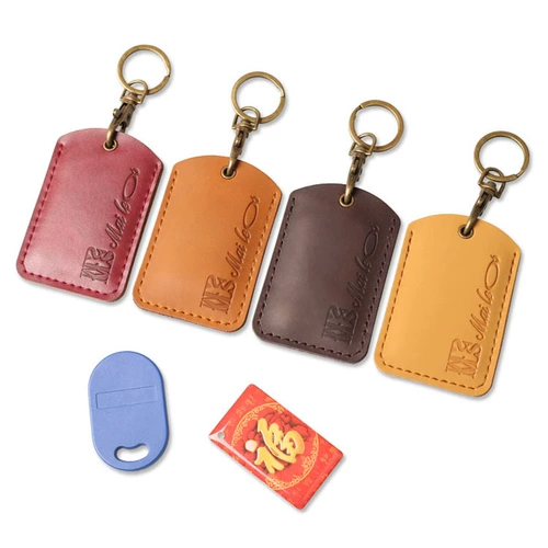 Ретро чехол для проездного и картхолдер, кожаный бейджик, защитный чехол, брелок, из натуральной кожи