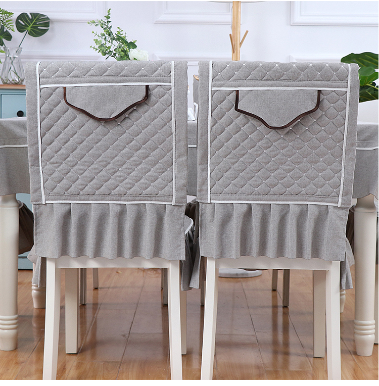 Lớp bảng vải trải ghế phù hợp với khăn trải bàn vải hình chữ nhật tròn đơn giản ghế gia đình hiện đại che đậy - Khăn trải bàn khăn nhựa trải bàn