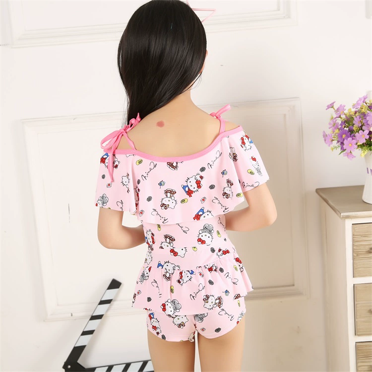 Phiên bản mới của Hàn Quốc cho trẻ em đồ bơi bé gái đồ bơi công chúa bikini bé chia váy phẳng kiểu đồ bơi trẻ em - Bộ đồ bơi của Kid đồ nàng tiên cá cho be gái