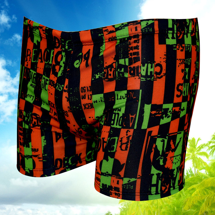 Quần bơi nam in thời trang dành cho người lớn XL phẳng góc người mẫu Quần short nam đi biển quần bơi nam lửng