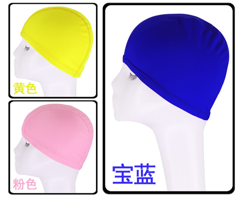 Mũ bơi nam và nữ dành cho người lớn nylon spandex màu hoa vải rắn mũ bơi nữ không đầu bơi mũ in logo tùy chỉnh mũ bơi view