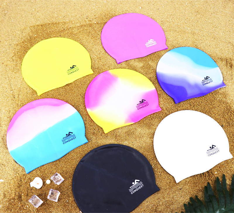 Wholesale silicone swimming cap men's female long hair Korean fashion waterproof cute adult men's and women's children comfortable sunscreen